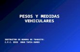 Pesos y Medidas Vehiculares 2012 en Peru