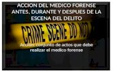 Accion Del Medico Forense Antes, Durante y después de la escena del delito en El Salvador