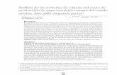 Análisis de los métodos de cálculo del costo de producción de papa municipio rangel del estado mérida. Año 2005