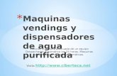Maquinas Vendings de Agua Purificada y Maquina Expended or A de Garrafon en Quintana Roo