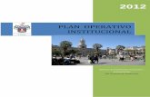 POI - PLAN OPERATIVO INSTITUCIONAL 2012 (incluye presupuesto) - Municipalidad Provincial de Arequipa