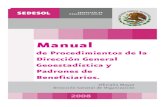 Manual de Procedimientos de la Direcci³n General de Geoestad­stica y Padrones de Beneficiarios