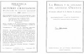 Garcia Cordero Maximiliano La Biblia y El Legado Del Antiguo Oriente