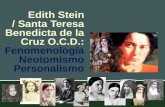 Edith Stein, fenomenología, neotomismo y personalismo