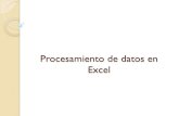 Procesamiento de Datos en Excel 2010