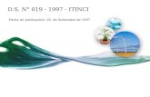 Reglamento de Protección Ambiental DS 019 -97 ITINCI
