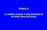 Cllasificacon y Diagnostico en Psicopatologia