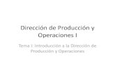 Dirección de Producción y Operaciones I _ José Luis Martínez