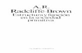 Radcliffe Brown - Estructura Y Funcion en La Sociedad Primitiva