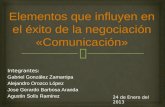 Elementos que influyen en el éxito de la negociación «Comunicación»