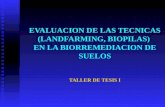 Evaluacion de Las Tecnicas (Landfarming, Biopilas
