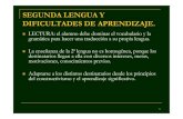 DIFICULTADES DE APRENDIZAJE DE  2ª lengua