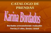 CATALOGO DE PRENDAS BORDADAS
