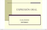 Cualidades internas de la expresion oral