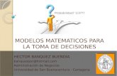 Modelos matematicos para la toma de decisiones