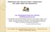 Proceso De Seleccion Y Analisis De Una Idea