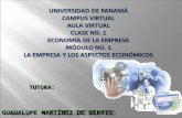 Diplomado   aula virtual - módulo no. 1- la empresa y los aspectos económicos - guadalupe martínez de berrío - tutora