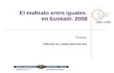 Informe maltrato entre iguales 2008 Euskadi