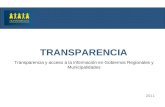 Transparencia y Acceso a la Información en Gobiernos Regionales y Municipalidades