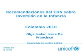 Recomendaciones del CDN sobre Inversión en la Infancia