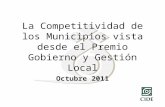 Premio gobierno y gestión local competitividad