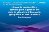 Líneas de producción y servicio para la gestión del ciclo de vida de la información geográfica en una petrolera, Juan Bohorquez - Ecopetrol S.A., Colombia