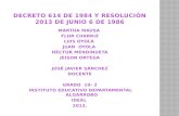 Decreto 614 de 1984 y resolución 2013