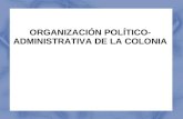 Organizacion politico administrativa de la colonia (sexto)