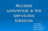 acceso universal a los servicios básicos