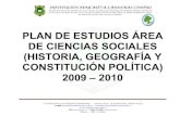 PLAN DE ÁREA CIENCIAS SOCIALES 2009 2010  IECC