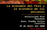 La Economia Del PéRu Y La De Los Peruanos