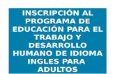 Proceso de Inscripción Curso Inglés Adultos