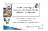 Certificación Digital: Gobierno e Iniciativa Privada en Brasil y en Mercosur