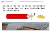 Dimensionamiento de cables al óptimo económico - Caso de una planta fotovoltaica