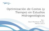 Optimizacion de costos (y tiempo) en estudios hidrogeologicos