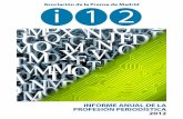 Informe anual de la profesion periodistica 2012