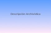 Descripción archivística