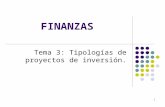 Sesión 3. Tipologías de proyectos de inversión.