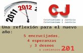 Reflex³n fin de a±o2011 Cristianismo y Justicia