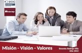 Mision vision valores de una empresa