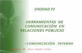 Unidad 4  herramientas de comunicacion de las relaciones publicas
