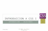 Introduccion a CSS I