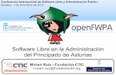 openFWPA: Software Libre en el Principado de Asturias (OSEPA, Badajoz, 2010)