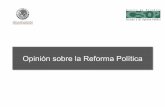 Opinión sobre la Reforma Política.
