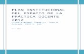 Plan institucional espacio de la practica 2012