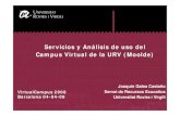 Servicios y análisis de uso del campus virtual de la urv (moodle)