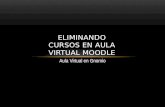 Eliminando categorias o cursos en aula virtual Moodle(Gnomio)