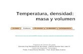 Temperatura, masa y volumen: densidad