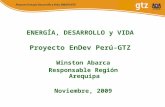 ENERGÍA, DESARROLLO y VIDA Proyecto EnDev Perú-GTZ
