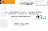 20111020 Las Normas Técnicas de Interoperabilidad relativas al documento electrónico